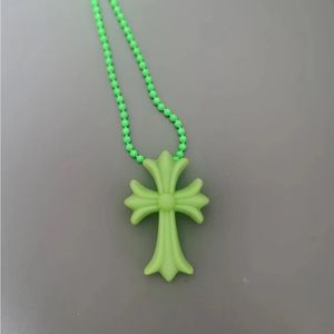 Chrome hearts green cross necklace
